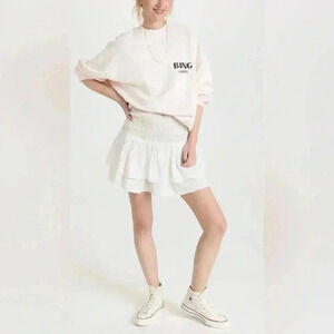 Madewell Smocked Pull On Tiered Mini Skirt - NWT